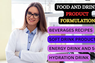 formulate beverage, juice, smoothie and soft drink, energy drink, food recipes