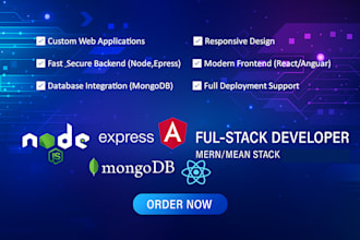 develop a modern full stack web application using mern or mean stack