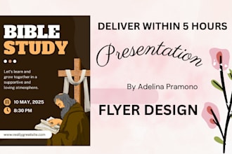do event flyers, church flyers, poster design, party flyers design in 5 hours