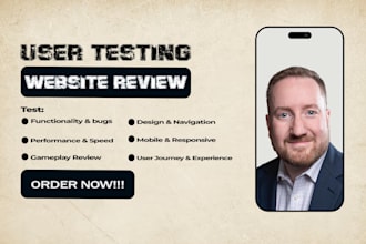 user test your website, ios app, mobile game