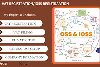 handle vat oss registration and submit accurate vat returns for businesses