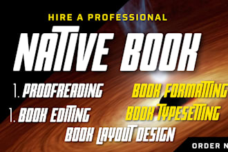 proofread, format, edit your native language book, health supplement kdp ebook