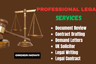 draft legal agreement,contract, demand letter, legal review USA, UK
