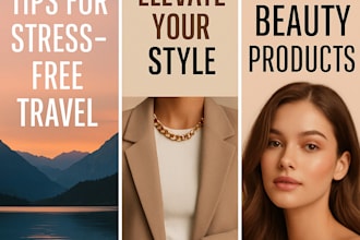 design 3 beautiful pinterest pins using canva