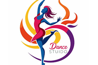 design creative modern dance studio logo for your brand