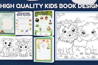 design word search puzzle book crossword kids activity book kdp coloring book