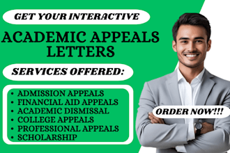 write admission appeals, financial aid appeals,academic dismissal appeals letter