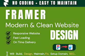 build a no code framer website design, for low cost future maintenance