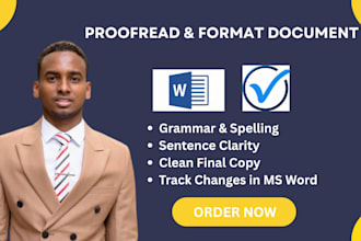proofread, edit, and format your document using microsoft word