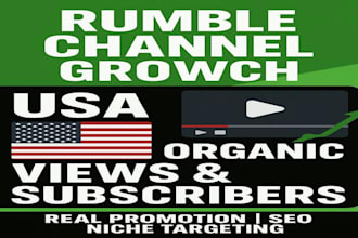 do rumble video promotion USA rumble channel shoutout organic subscribers views