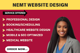 design medical website medical transportation nemt website
