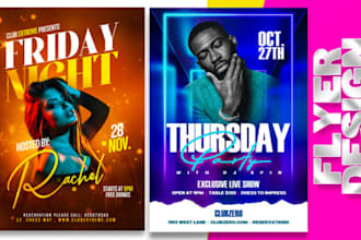 design retro music festival, party or event poster or flyer