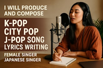 produce and compose kpop city pop song jpop song lyrics writing female singer