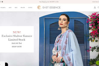 build abaya clothing website for thobes, niqab, islamic wears, jalabia shop