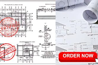 stamp draw architectural structural floor plan engineering fire permit