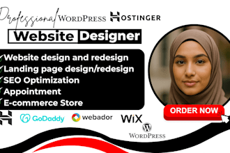 build responsive wordpress hostinger website godaddy webador wix website design