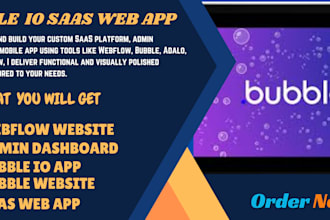 build ai saas webflow bubble io adalo flutterflow mobile admin dashboard website