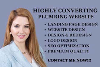 design a highly converting website for hvac, roofing, plumbing and construction