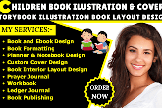 do children book layout watercolor children storybook hand drawn storybook cover