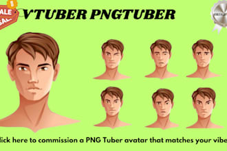 draw custom png tuber chibi pngtuber vtuber live2d rigging model twitch streamer