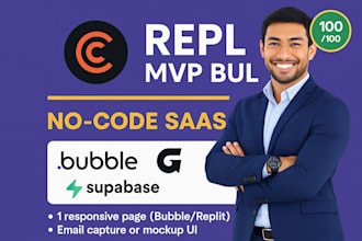 build mvp saas app with replit or no code fast