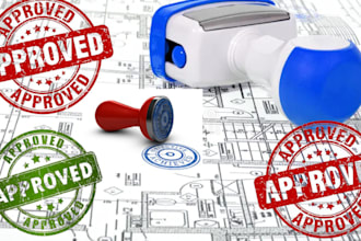 do usa licensed architect stamp, land surveying report plans stamp for approval