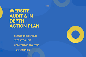 provide website aduit report and depth action plan