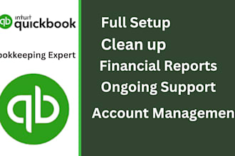 do your financial setup cleanup and management for your quickbook accounting