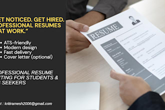 create a professional resume or CV for students, freshers, and job seeker