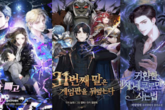 anime manhwa shenon korean style cover art webtoon comic manga light novel dc