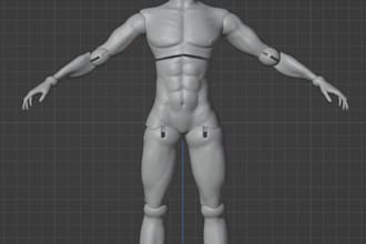 sculpt a bjd, ball joint doll, for 3d printing