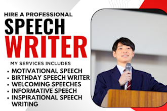 write informative welcoming speech writing, wedding speech, motivational speech