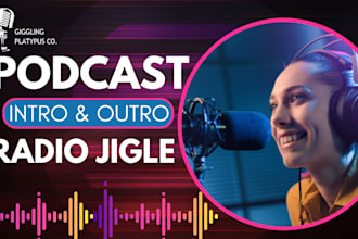 record professional radio jingle, podcast intros and outros for commercial use
