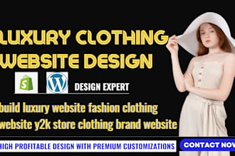 build luxury website fashion clothing website y2k store clothing brand website