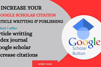 increase google scholar citations for research journal publication write article