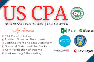 do US CPA letter, comfort letter, certified financial statement, audit financial