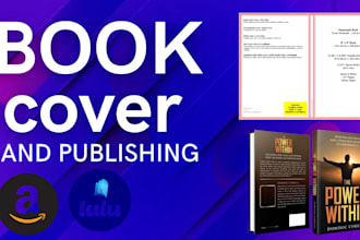 do modern book cover, ebook cover, kdp cover, front back spine in 24 hours