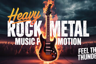 do viral heavy rock and metal music promotion and playlist pitching for audience