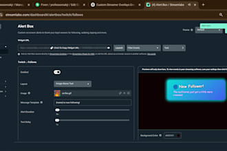 create custom overlays, panels, and alerts for your channel