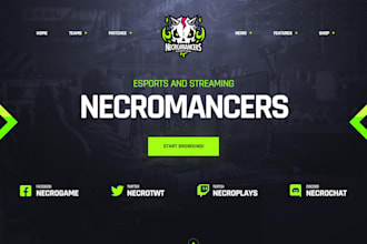design tournament website gaming website sport website esports football website