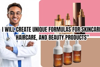 create unique formulas for skincare haircare and beauty products