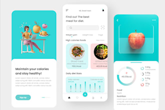 develop ai calories tracking website, ai nutrition tracking, ai fitness website