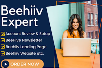design beehiiv newsletter beehive landing page website ai newsletter