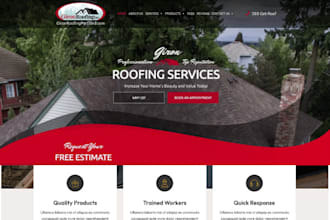 design roofing website contractor website roofing website