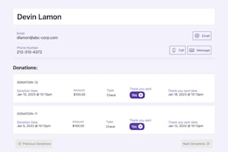 develop a donation app, giving tracker, or charity wallet app