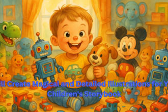 create magical and detailed illustrations for your childrens storybook