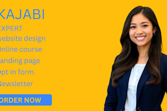 create a kajabi website, landing page, and email sequences