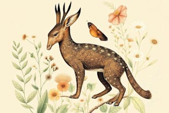 draw animal and botanical illustrations