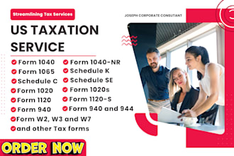 prepare US tax return, erc payroll reports and efile 1120, 941, 940, w2, 1040