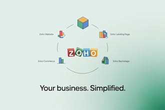 create expert zoho sites, CRM, commerce, landing page and form setup